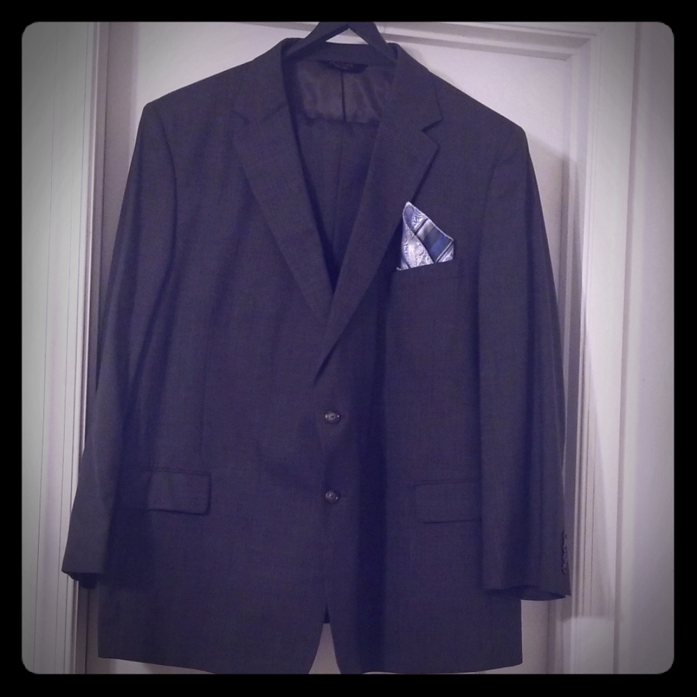 Dark gray suit